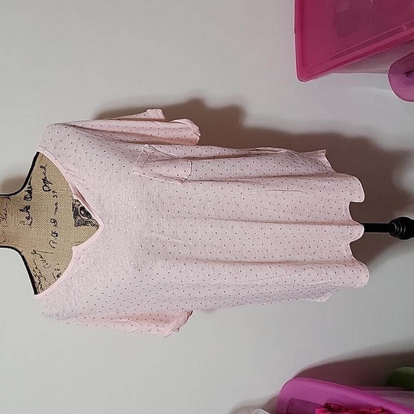 Xxl pink tshirt with gold polka dots - Picture 1 of 3